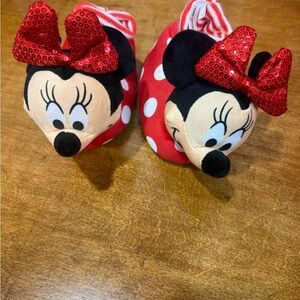 Red Polka Dot Minnie Mouse Slippers